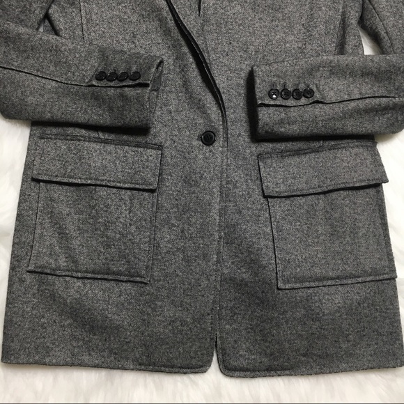 Banana Republic Grey Wool Blend Coat Blazer - Picture 6 of 8